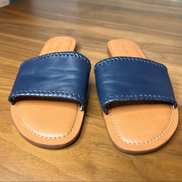 Jack Rogers Women's Blue Sofia Slide Sandals Women's Size 9M | Leather Upper - Picture 4 of 7